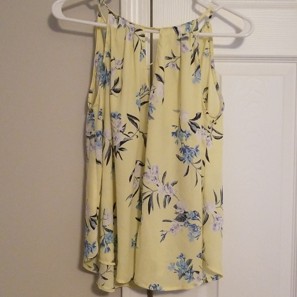 Yellow Floral Francesca's Top